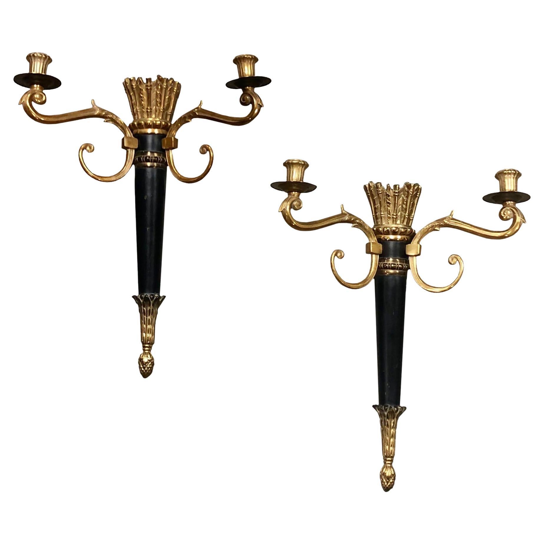 Mid Century Hollywood Regency Sconces  For Sale