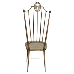 Mid-Century Hollywood Regency Style Brass Chair