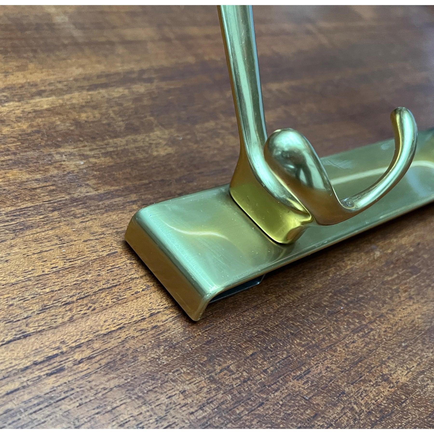 Mid-Century Hollywood Regency Style Brass Coat Rack, 1960s For Sale 4