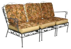 Mid Century Hollywood Regency Wrought Iron Sectional Sofa by Plantation Patterns