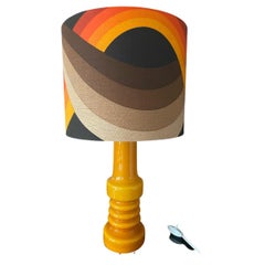 Mid-Century Holmegaard Glass Table Lamp with New Custom Made Lampshade