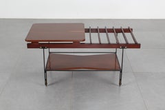 Table basse Torino en fer et teck de Mid-Century Home, années 1960