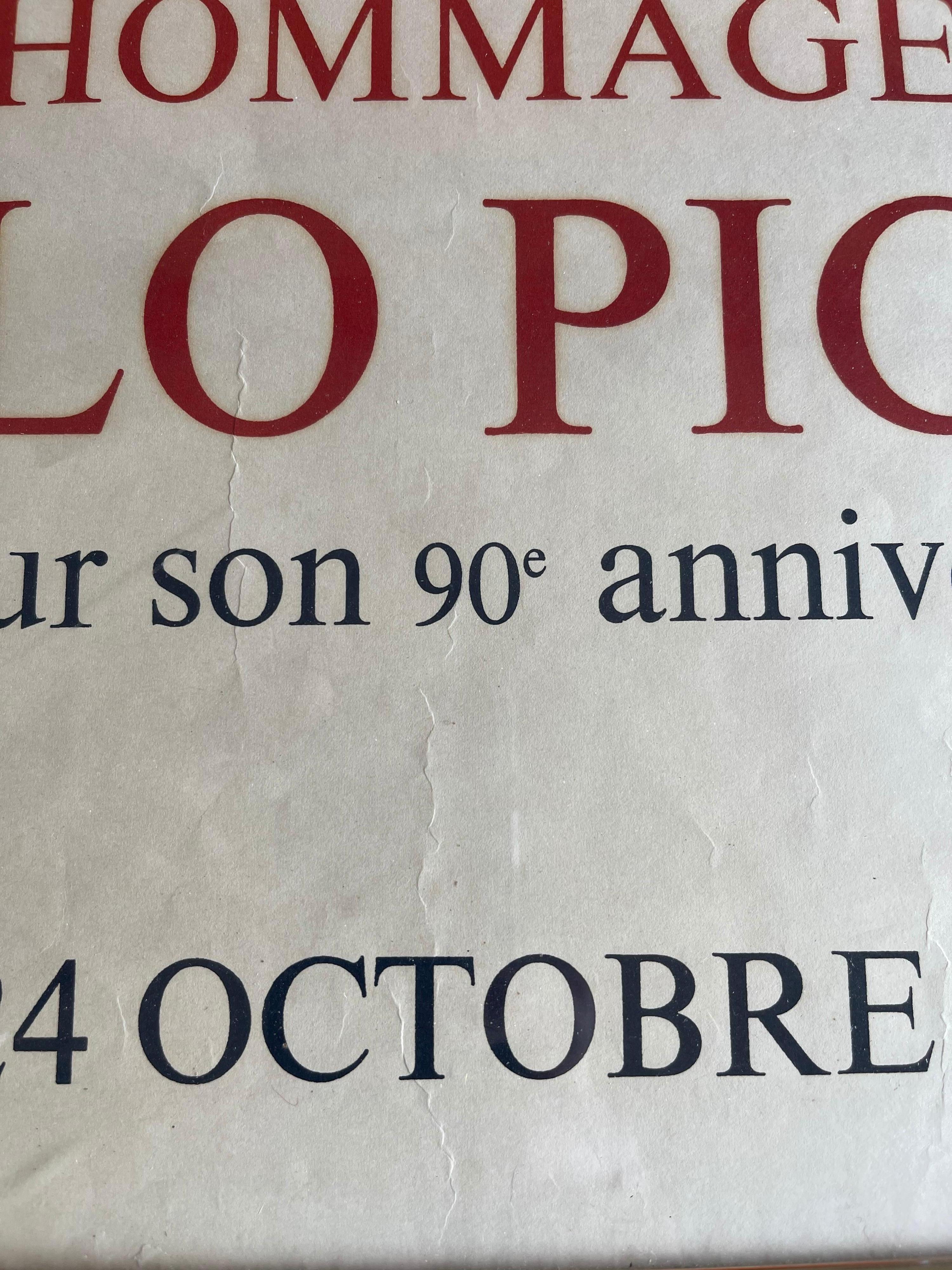 Lithographie/Poster „Hommage an Pablo Picasso“ aus der Mitte des Jahrhunderts im Angebot 4