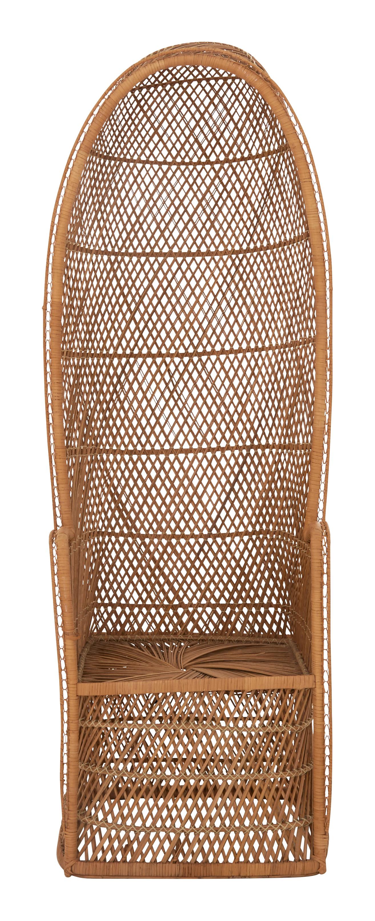 Mid-Century Modern Midcentury Hooded Rattan Armchair