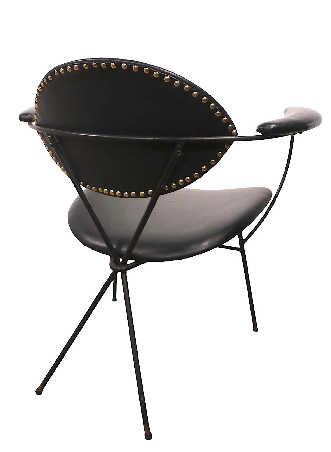 Silla de pajarita con aro de mediados de siglo de Joseph Cicchelli para Reilly - Wolf en Bueno estado para la venta en New York, NY