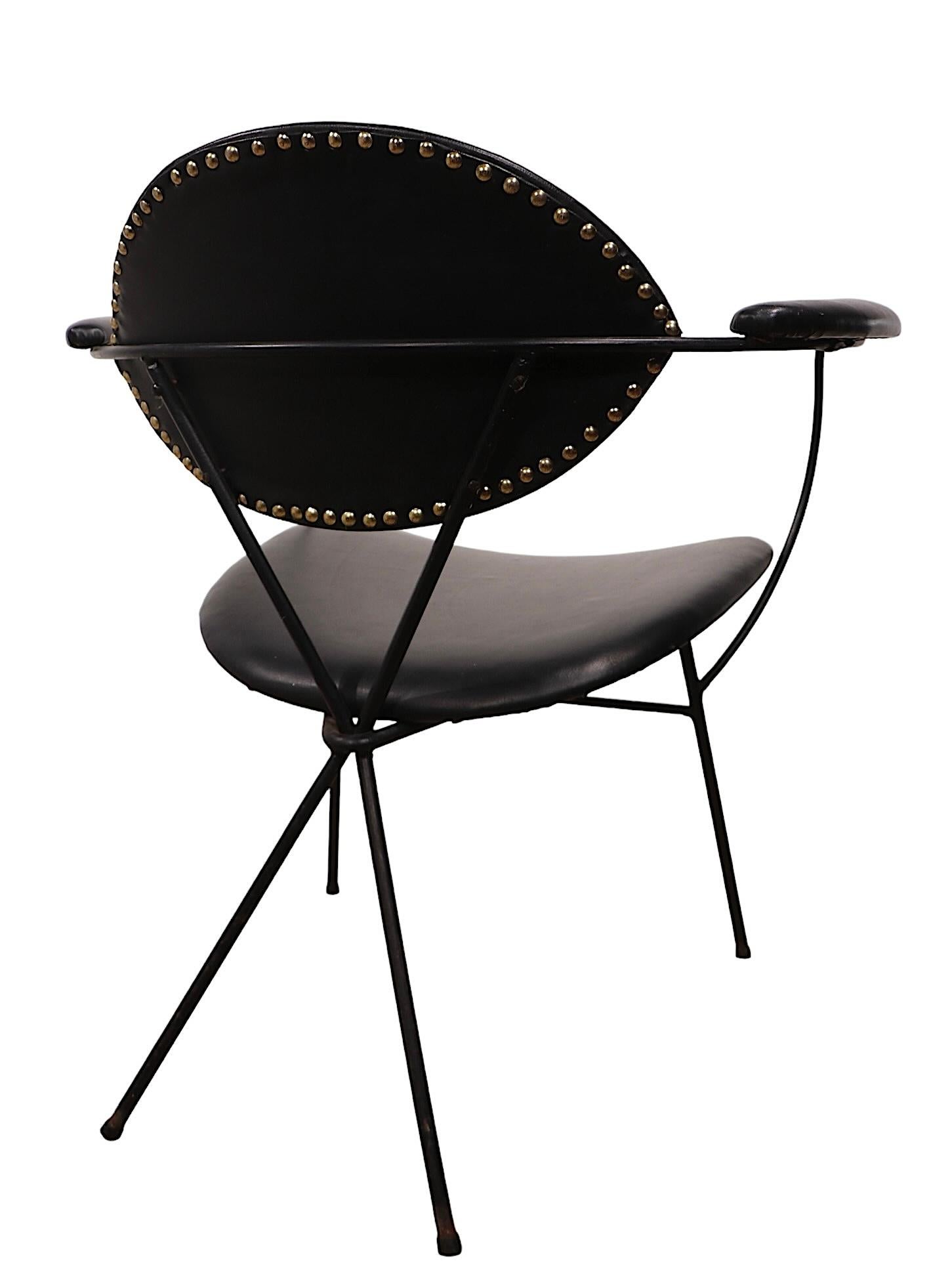 Silla de pajarita con aro de mediados de siglo de Joseph Cicchelli para Reilly - Wolf siglo XX en venta