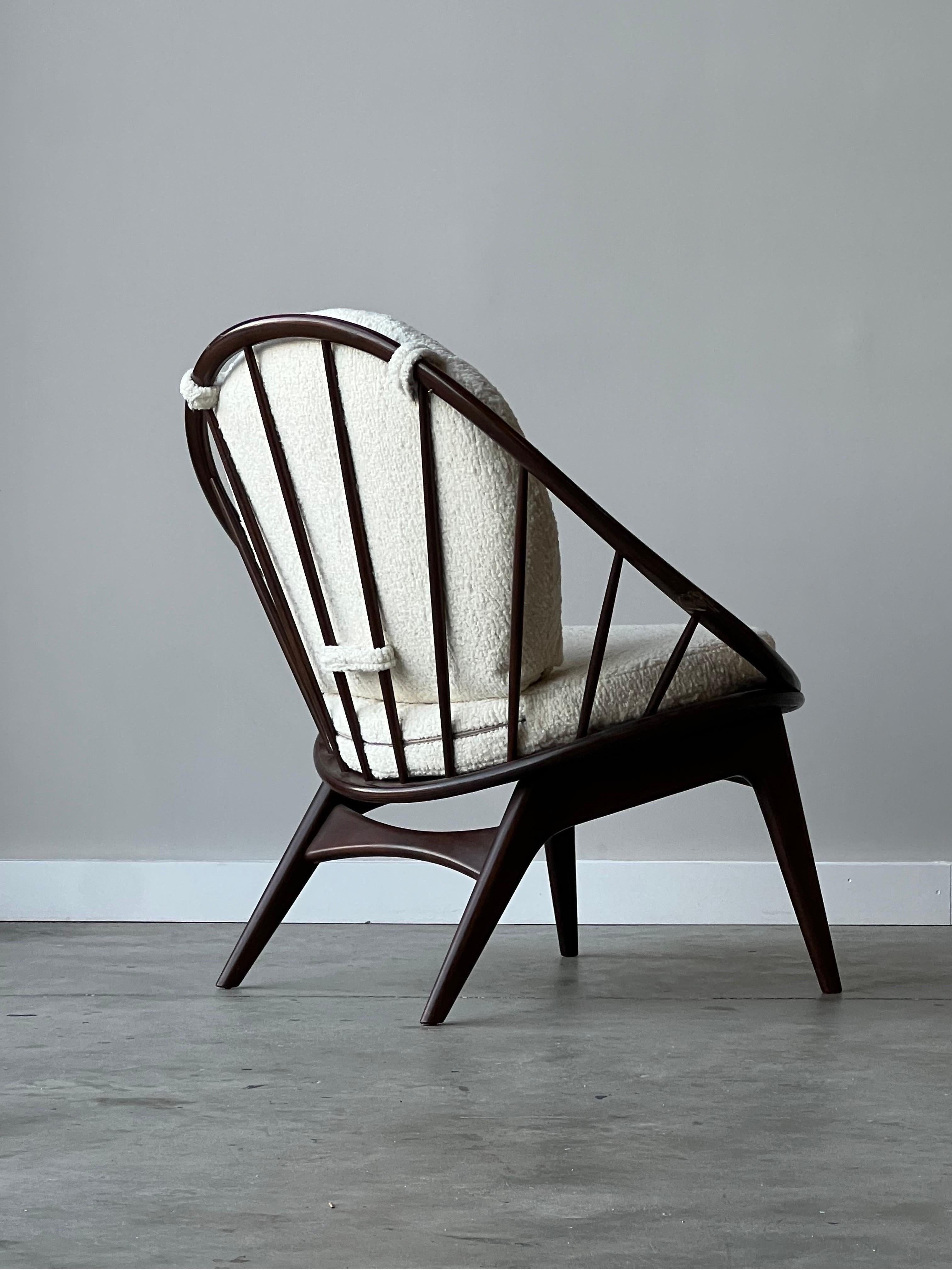 Danish Mid-Century Hoop Chair by Ib Kofod Larsen for Selig 