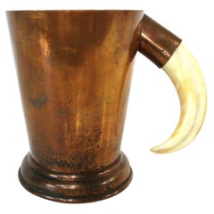 Mid Century Horn and Copper Drinking Beer Mug by P.H. Vogel Co. England