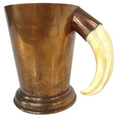Mid Century Horn and Copper Drinking Beer Mug by P.H. Vogel Co. England