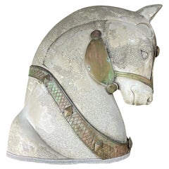 Metà secolo  Scultura di testa di cavallo 