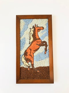 Mid Century Horse Pebble Art