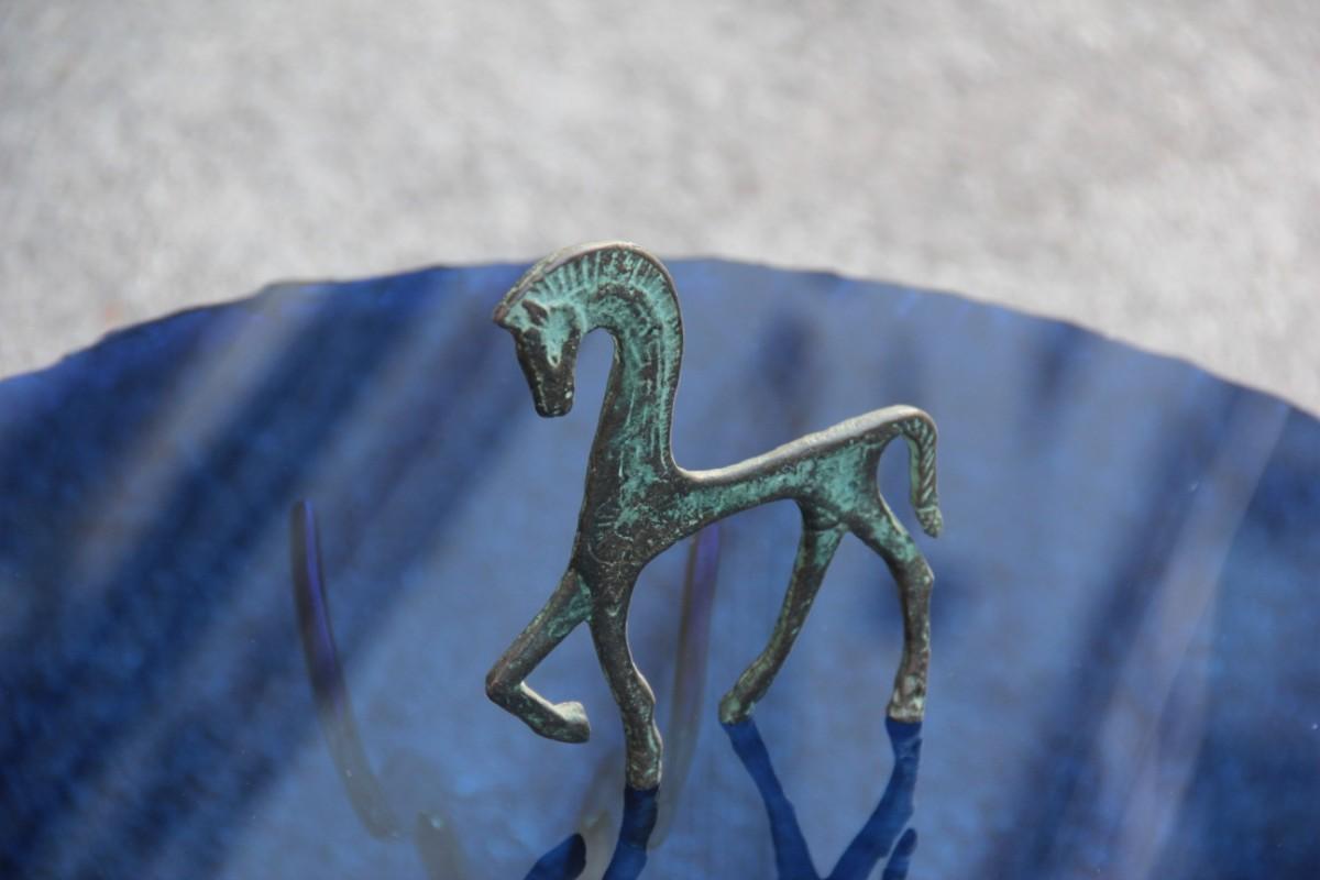 Mid-Century Modern Midcentury Horse Sculpture in Bronze of 1950 Italian Design Greek Roman