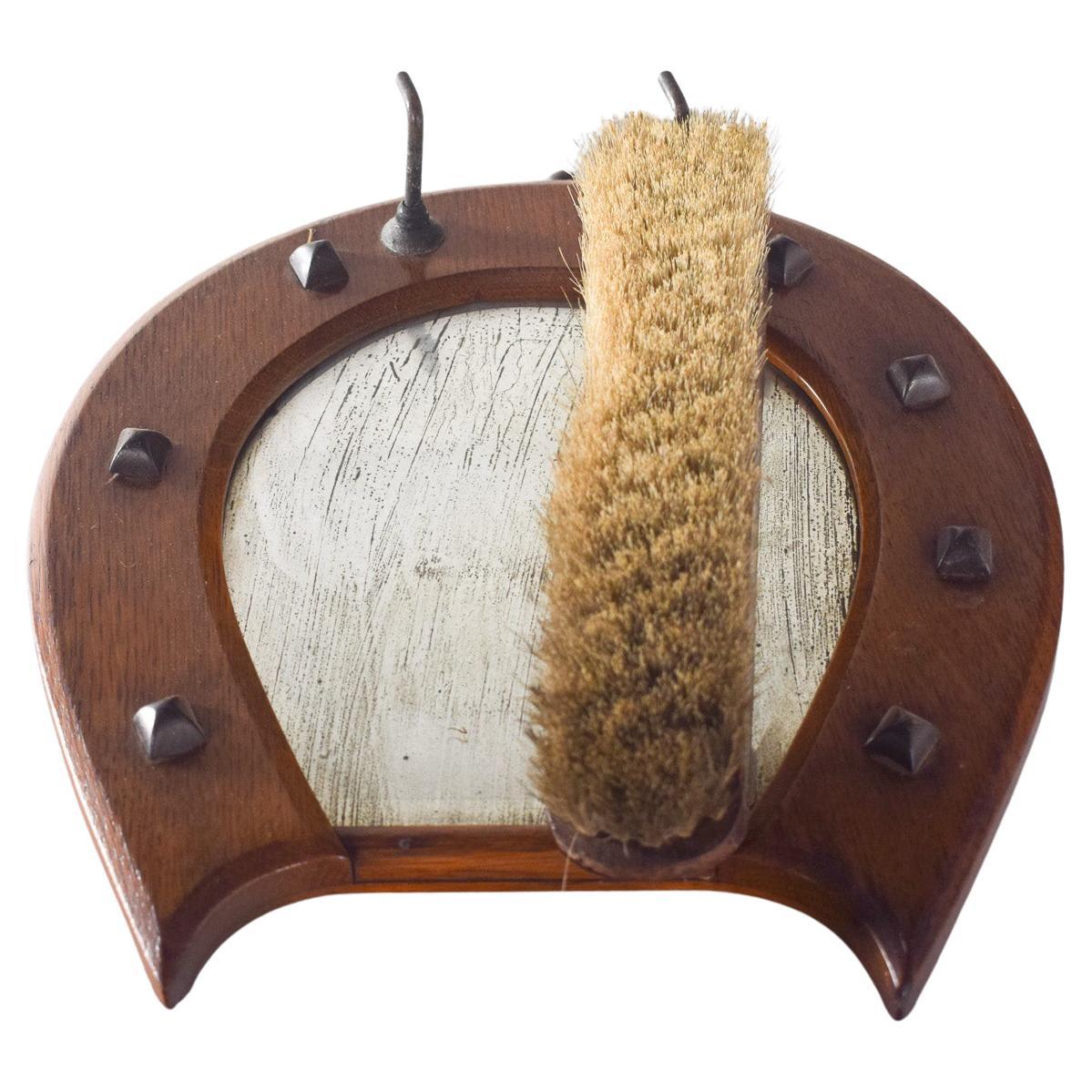 Mid-Century Horseshoe-Shaped Brush Hanger For Sale
