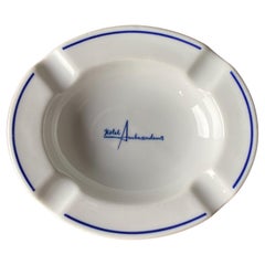 Vintage Mid Century Hotel Ambassadeurs Ceramic Ashtray by Bauscher Weiden, Germany, 1958