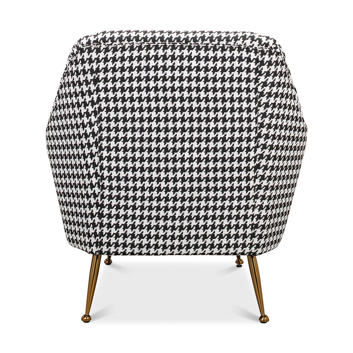 Asian Mid Century Houndstooth Armchair For Sale