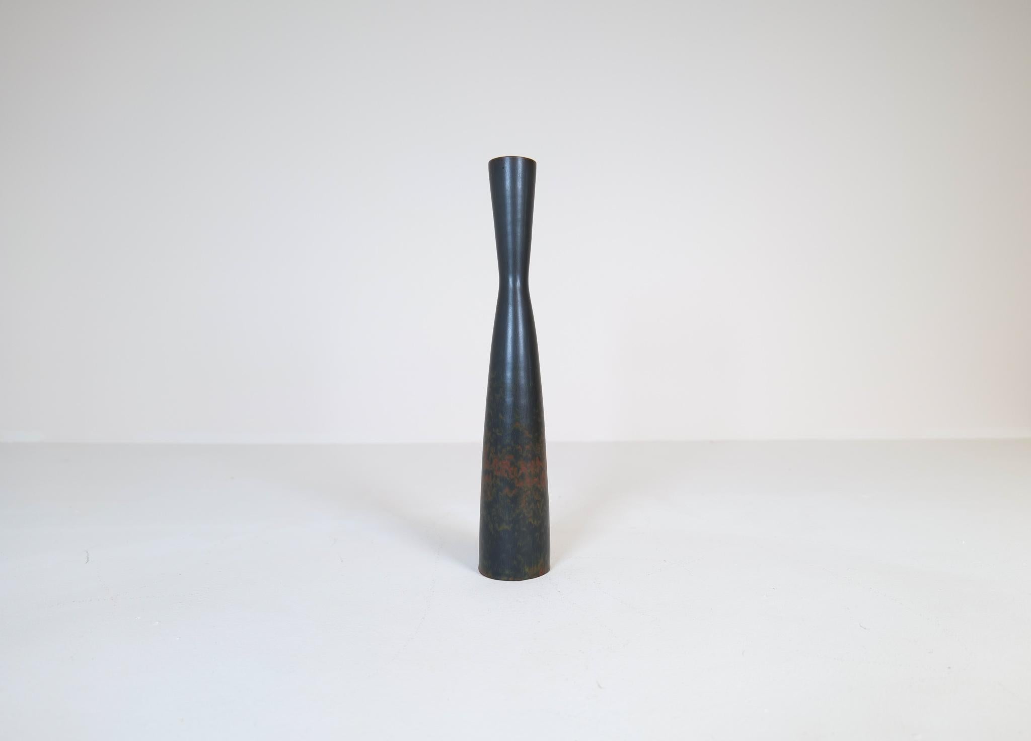 Ceramic Mid-Century Modern Hourglass Vase Rörstrand Carl Harry Stålhane, Sweden, 1950s
