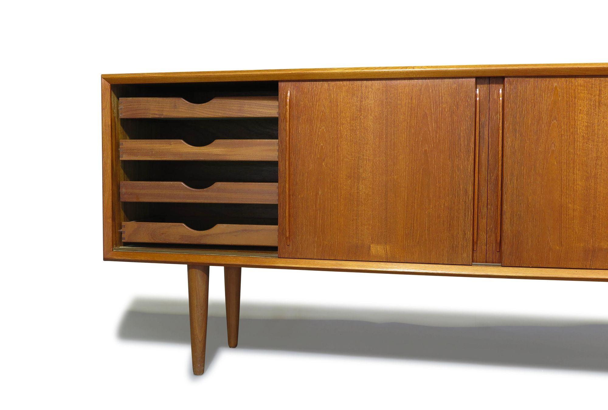 Mid-century H.P. Hansen Danish Teak Credenza Sideboard In Excellent Condition In Oakland, CA