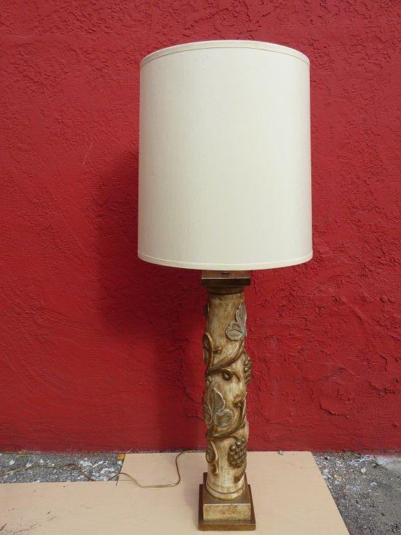 Américain Grande lampe de bureau en vigne de James Mont du milieu du siècle dernier en vente