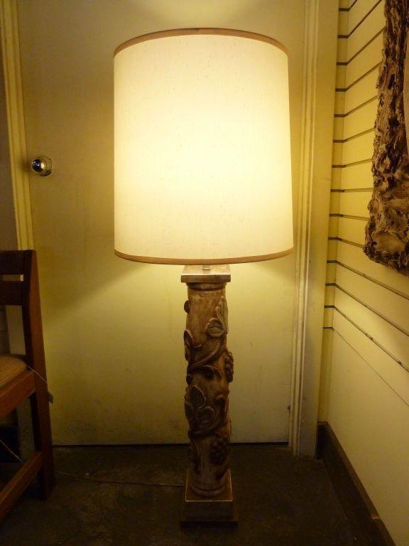 American Midcentury Huge Grapevine Table Lamp by James Mont For Sale
