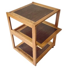 Mesa cúbica de roble de artes aplicadas húngaras de mediados de siglo, años 60