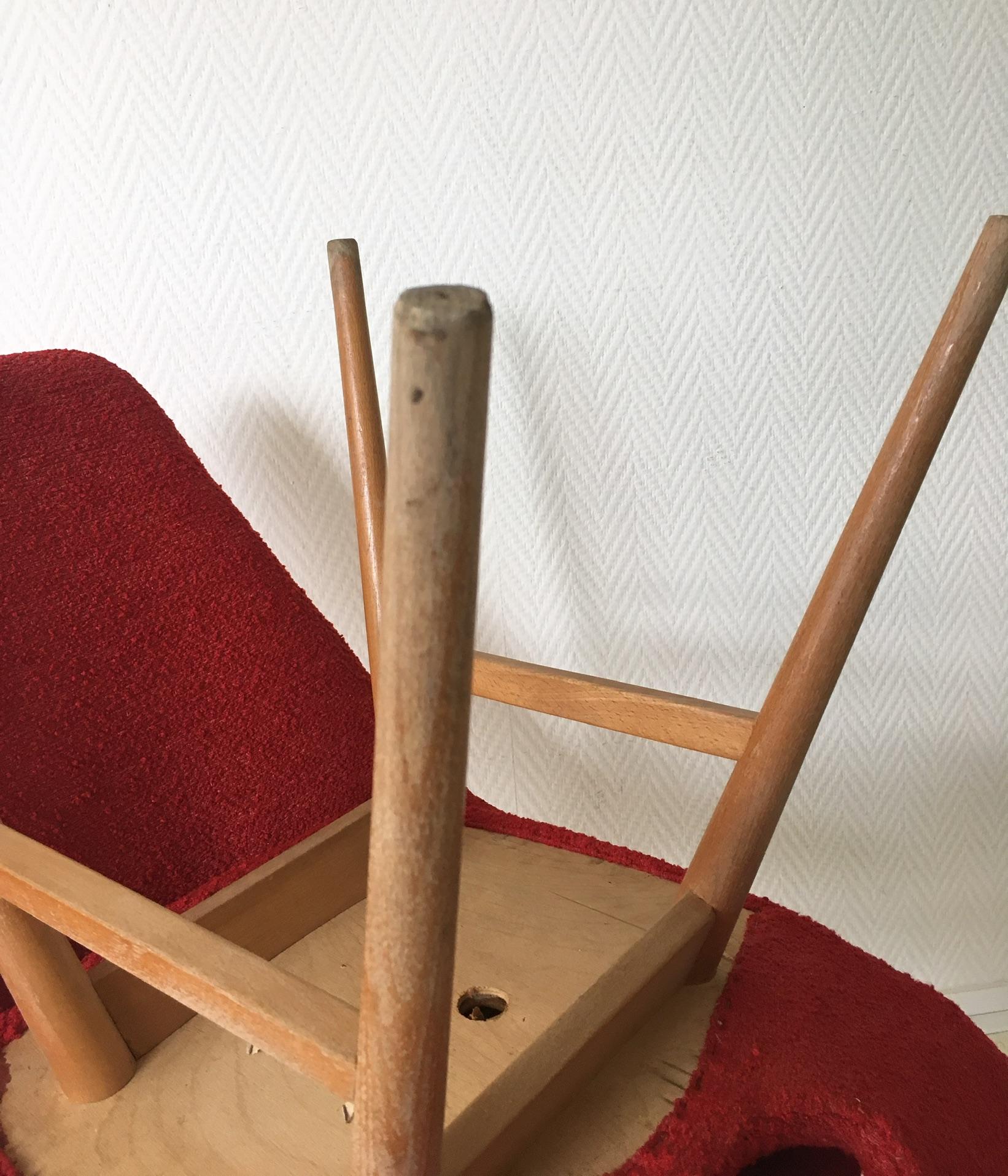 Midcentury Hungarian Chairs, Side Chairs by Judit Burian and Erika Szek, 1950s For Sale 5