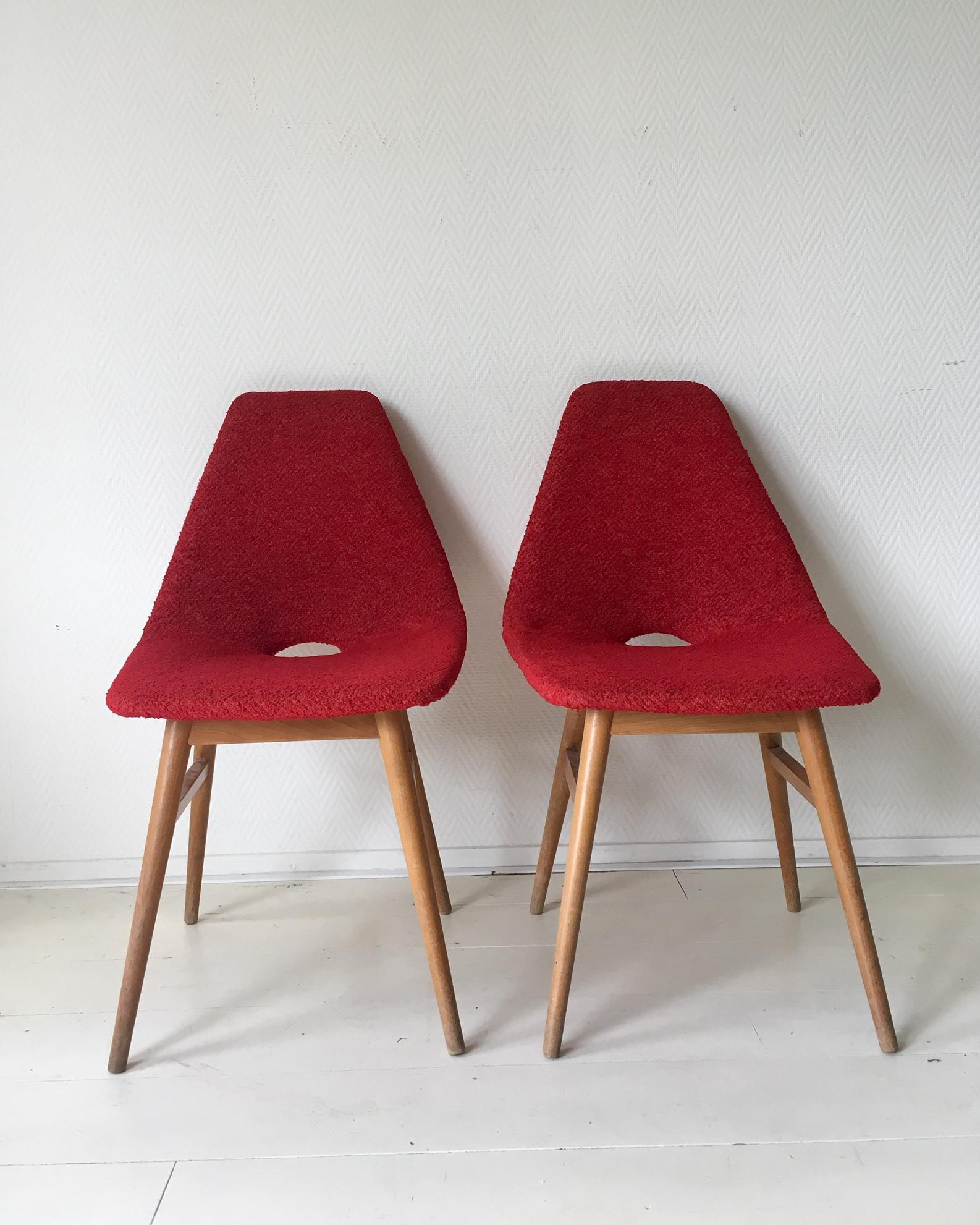 Mid-Century Modern Midcentury Hungarian Chairs, Side Chairs by Judit Burian and Erika Szek, 1950s For Sale