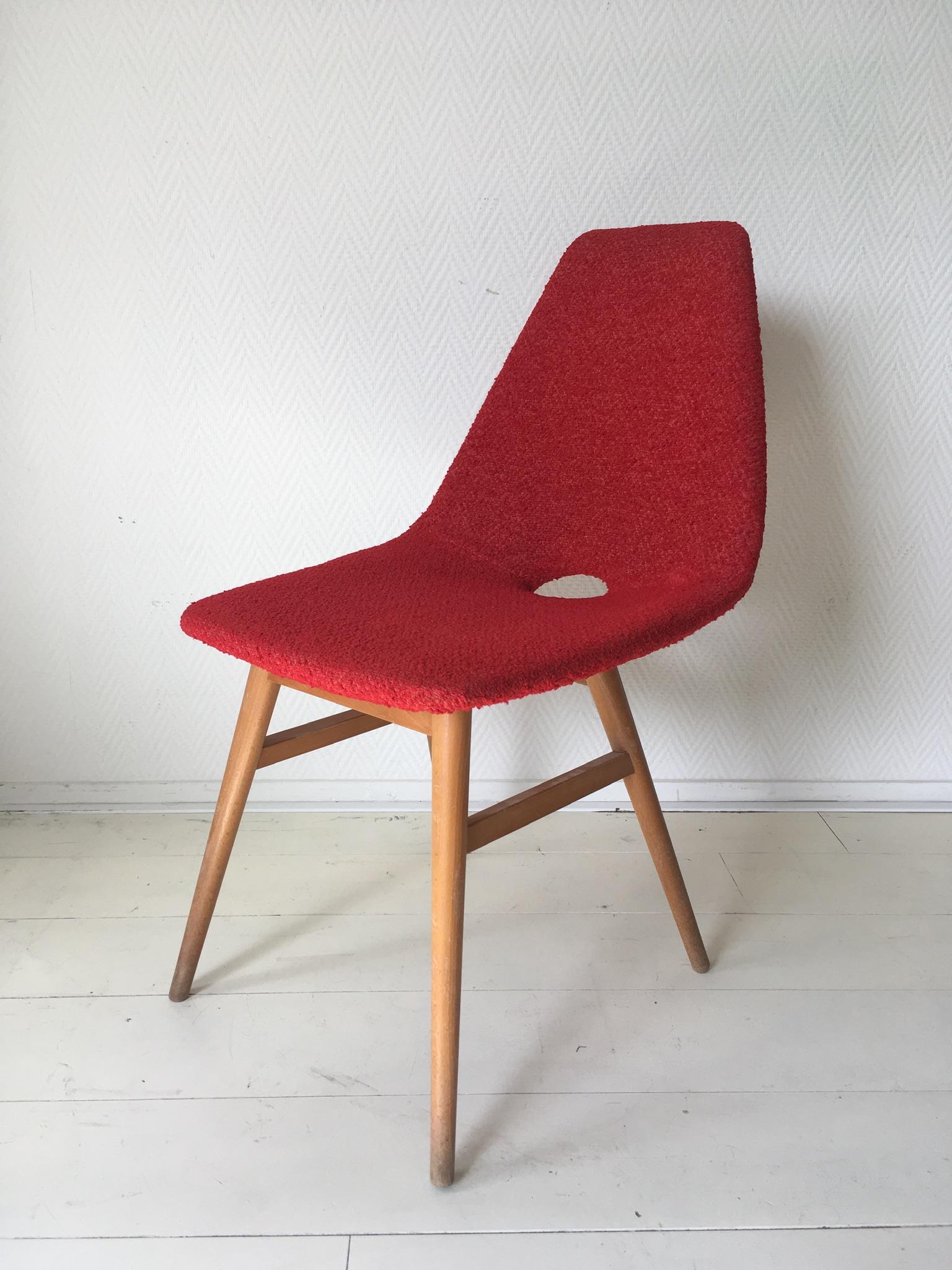 Midcentury Hungarian Chairs, Side Chairs by Judit Burian and Erika Szek, 1950s In Fair Condition For Sale In Schagen, NL