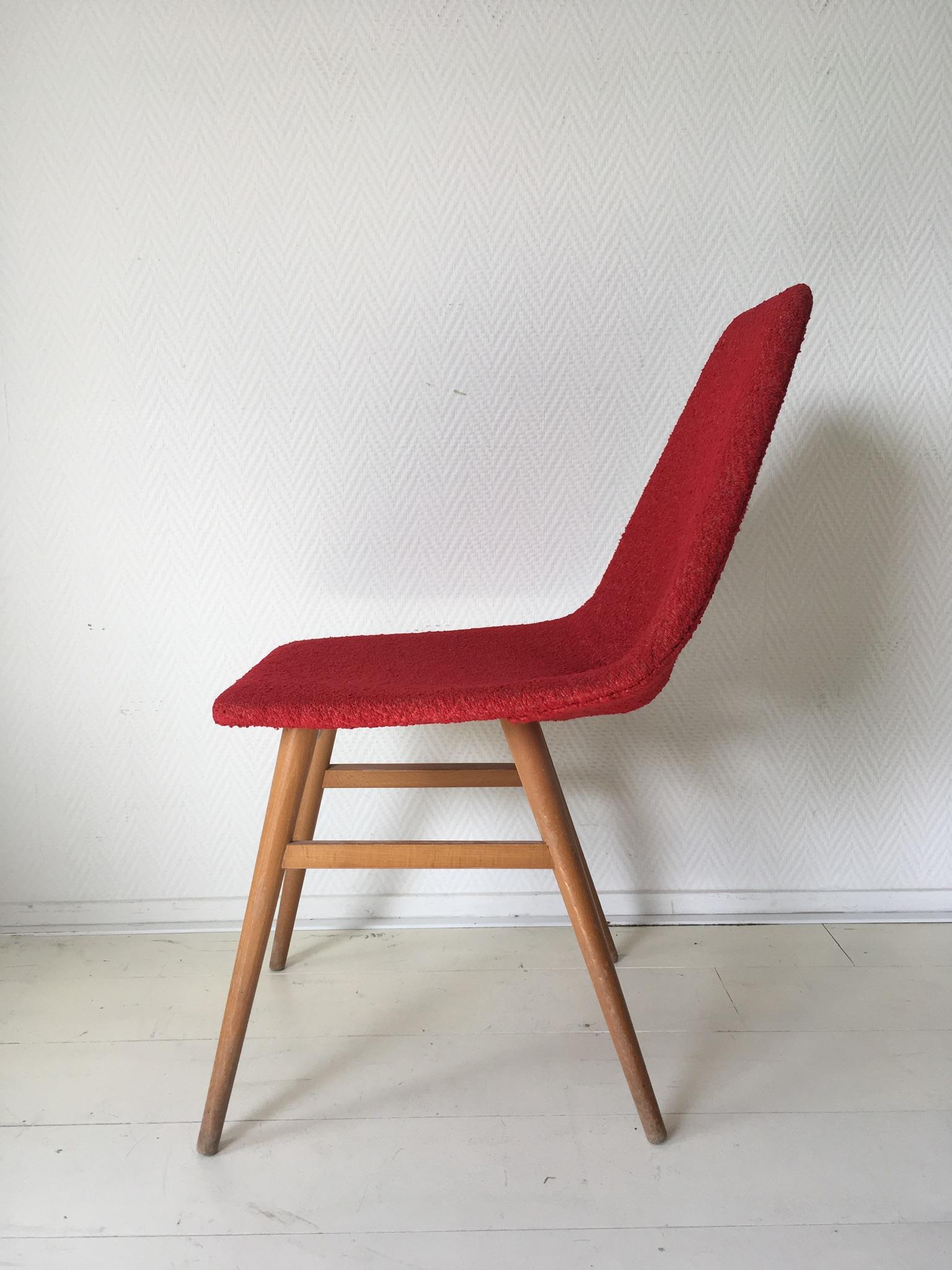 20th Century Midcentury Hungarian Chairs, Side Chairs by Judit Burian and Erika Szek, 1950s For Sale