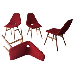 Chaises hongroises du milieu du siècle, chaises d'appoint par Judit Burian et Erika Szek, années 1950