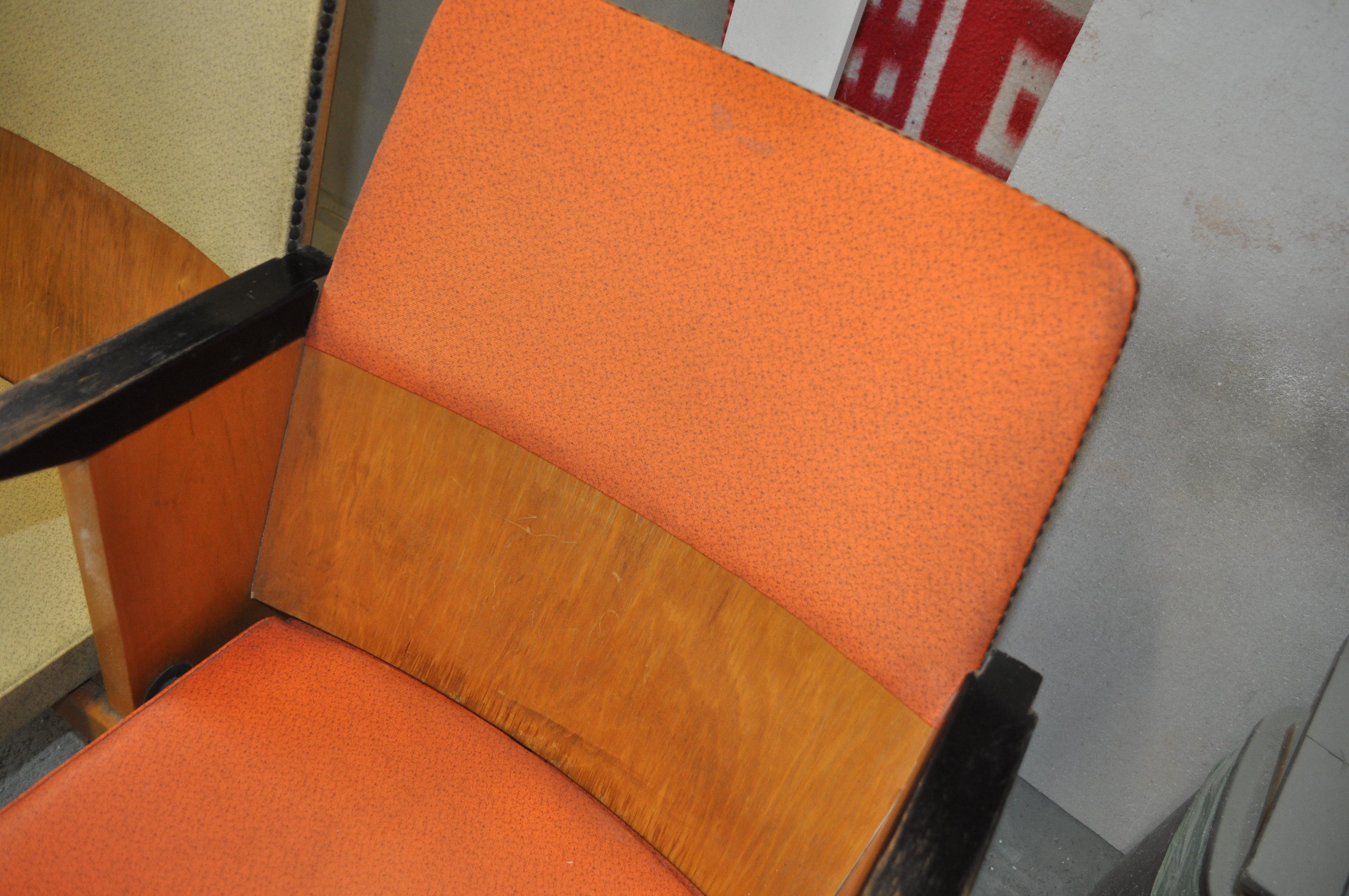 Midcentury Hungarian Cinema Seats, circa 1950s, Set of 2 For Sale 1