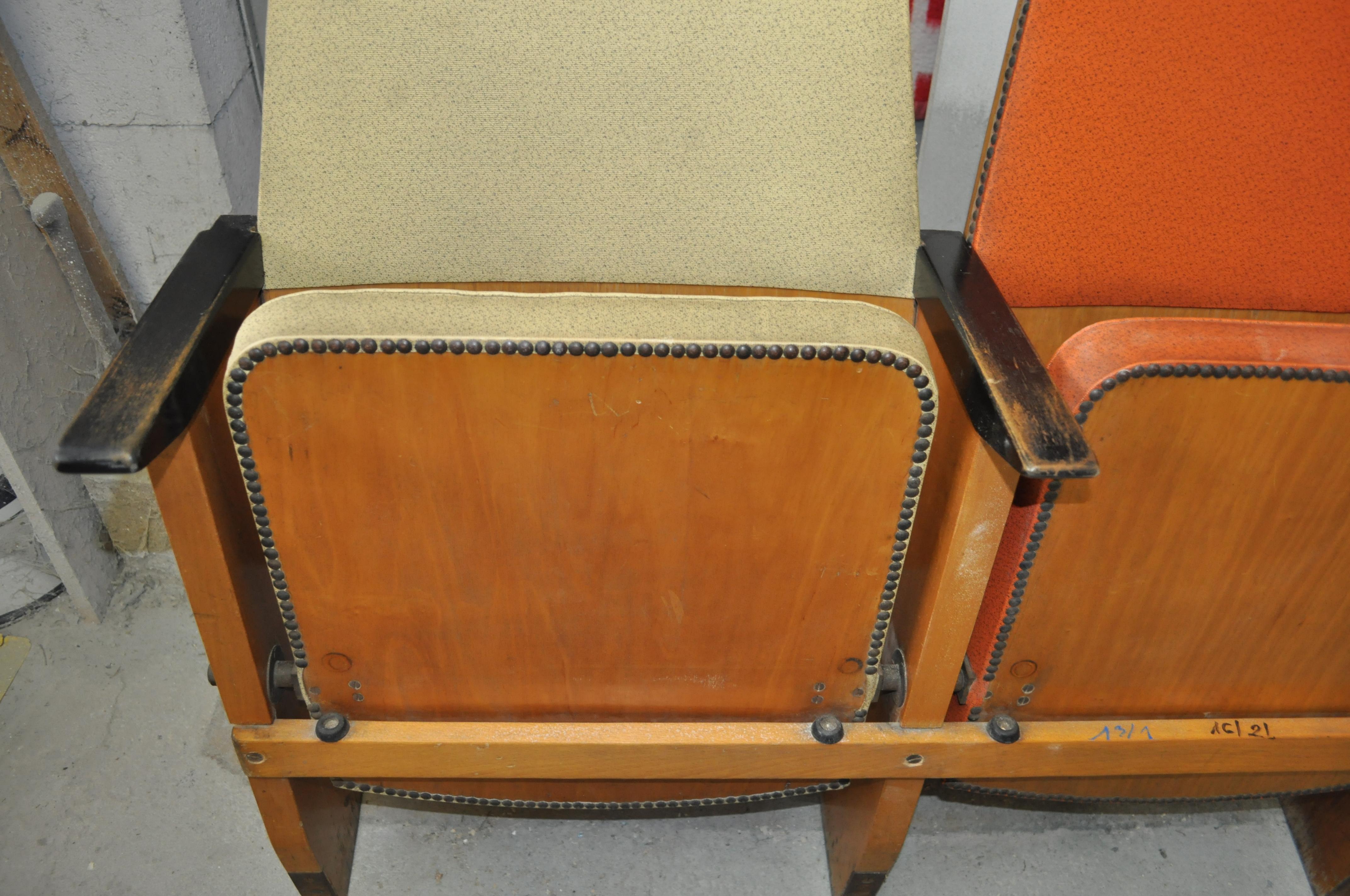 Midcentury Hungarian Cinema Seats, circa 1950s, Set of 2 For Sale 2