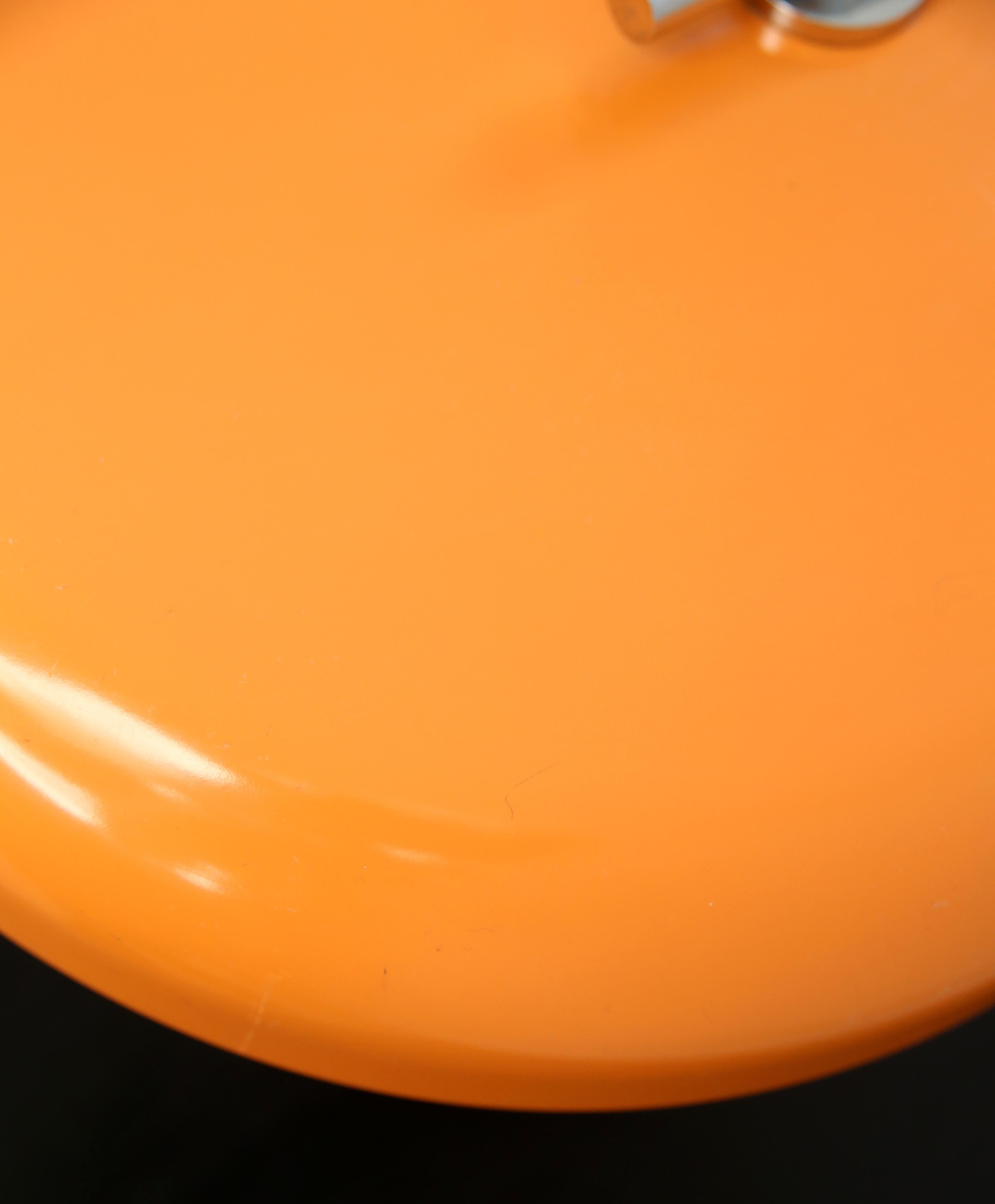 Mid Century Hustadt Leuchten desk lamp, orange colour  60s vintage 5