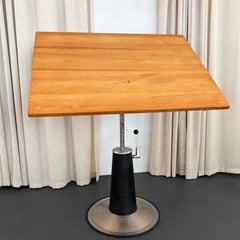 Mid-Century Hydraulic Pump Pedestal Drafting Table By Belmont