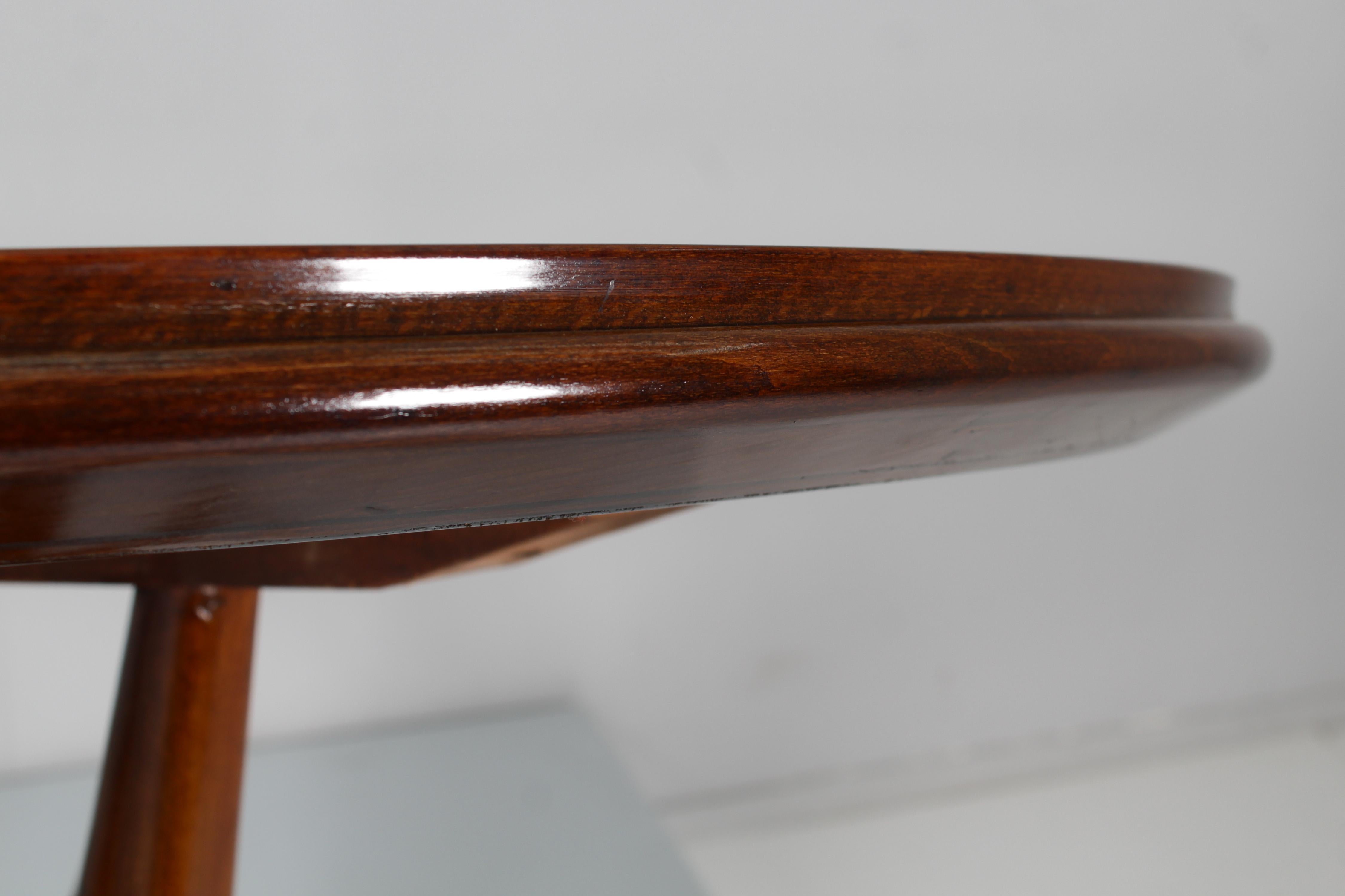 Mid-Century I. Parisi Style Restored Round Wooden Table Cantù, 50s Italy 6