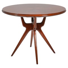 Mid-Century I. Parisi Style Restored Round Wooden Table Cantù, 50s Italy