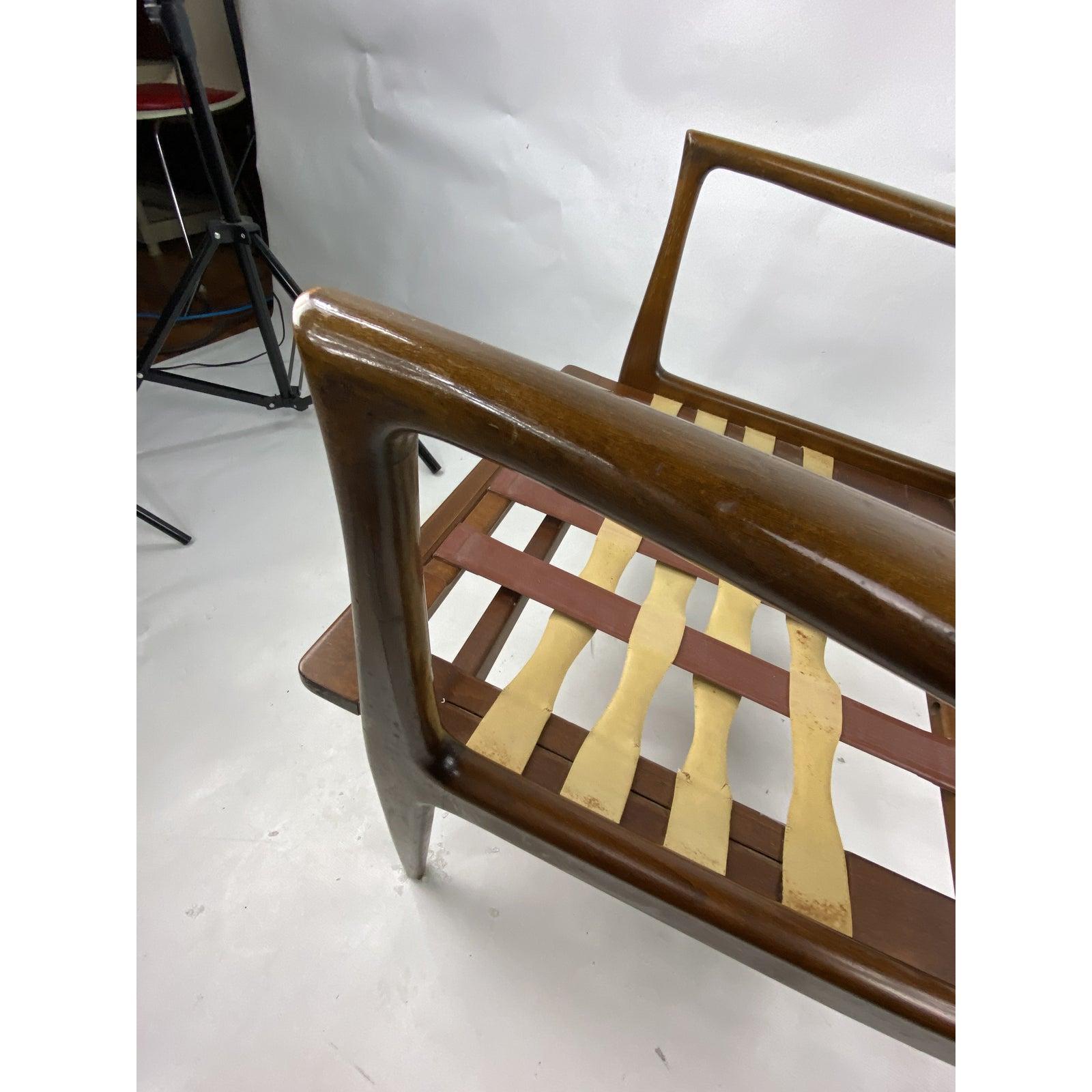 Mid-Century Ib Kofod-Larsen for Selig Walnut Lounge Chair 3