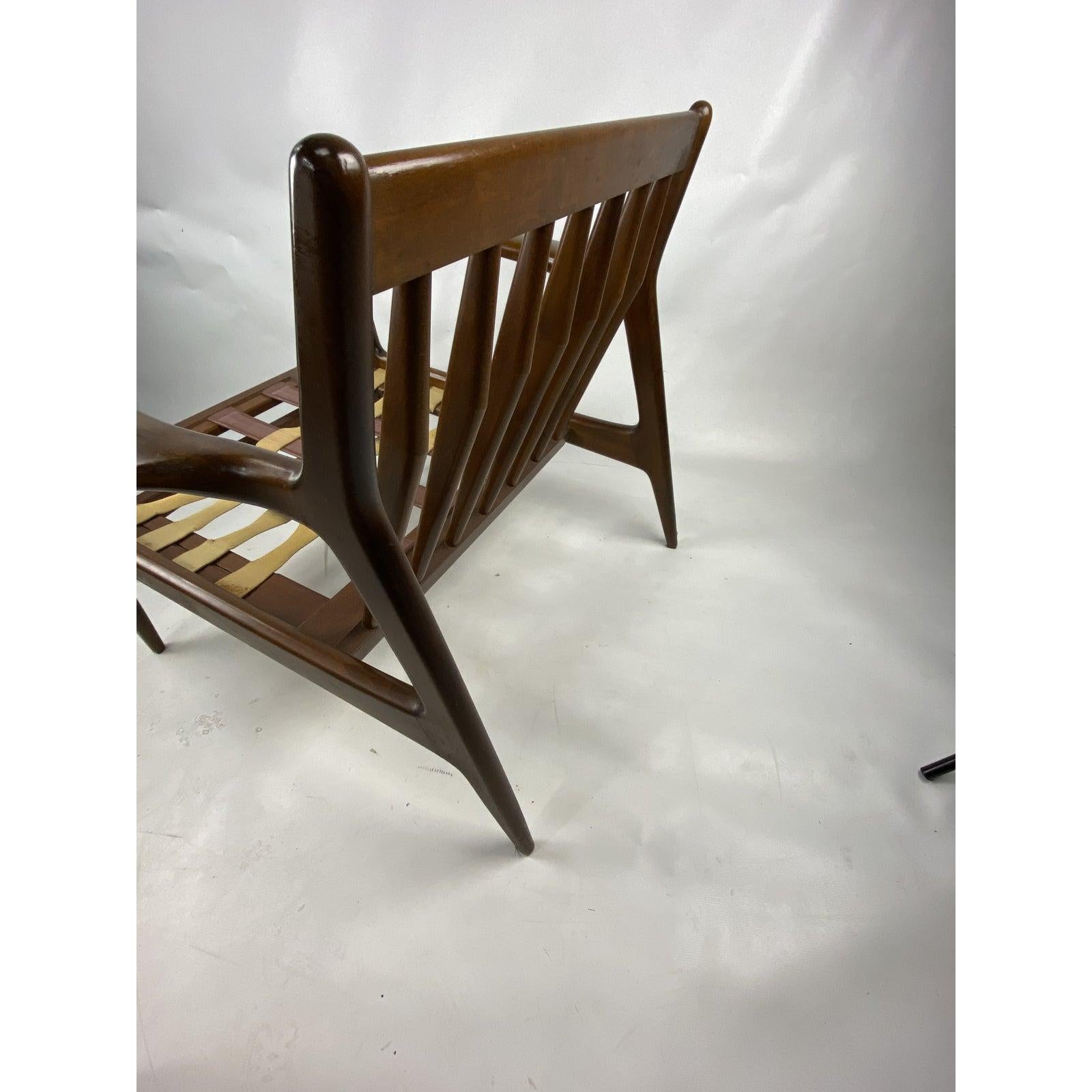 Mid-Century Ib Kofod-Larsen for Selig Walnut Lounge Chair 4