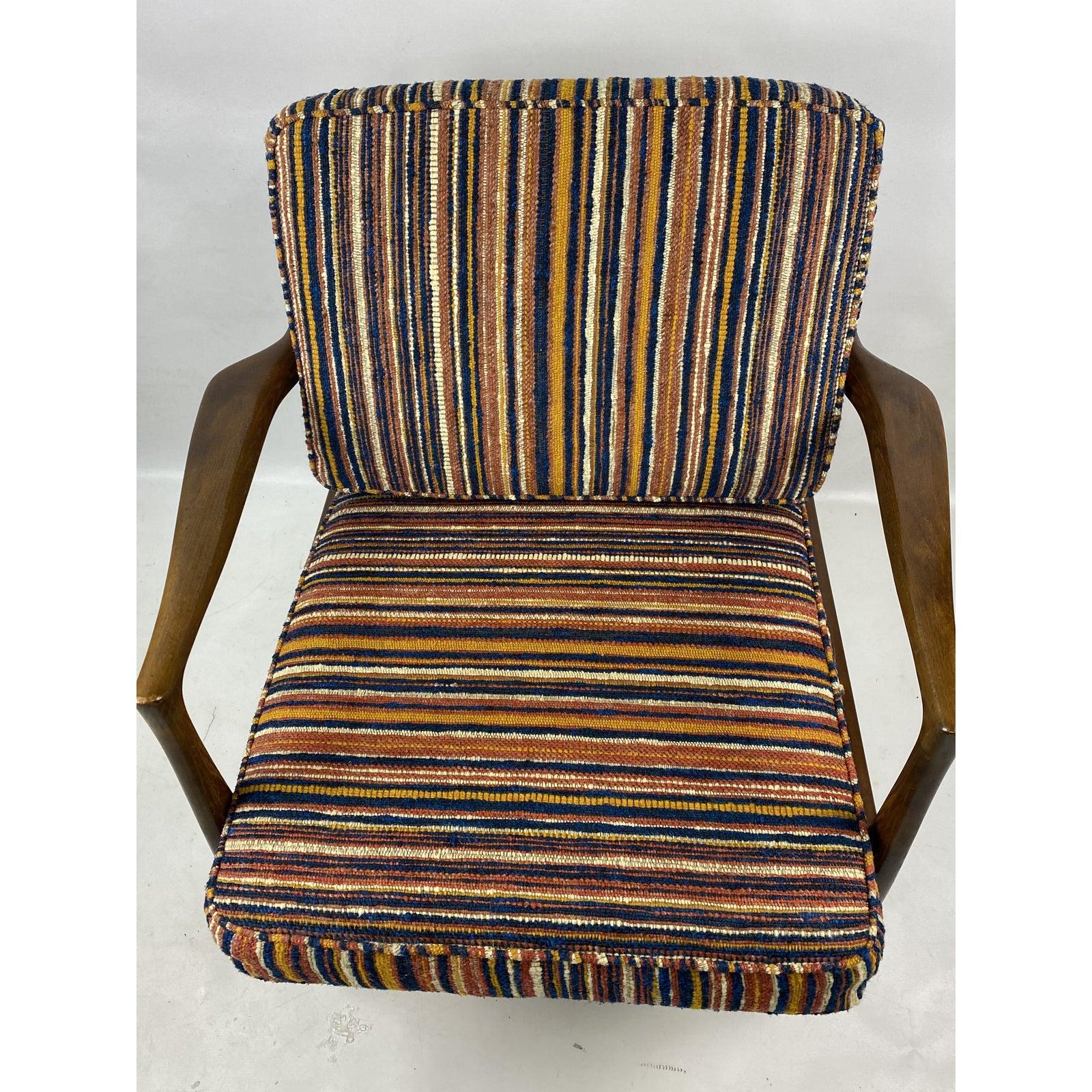 American Mid-Century Ib Kofod-Larsen for Selig Walnut Lounge Chair