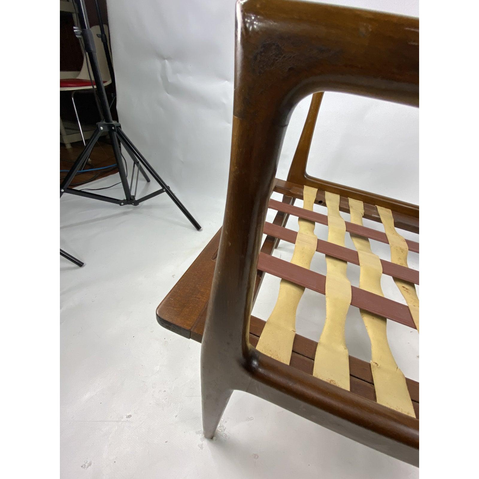 Mid-Century Ib Kofod-Larsen for Selig Walnut Lounge Chair 2