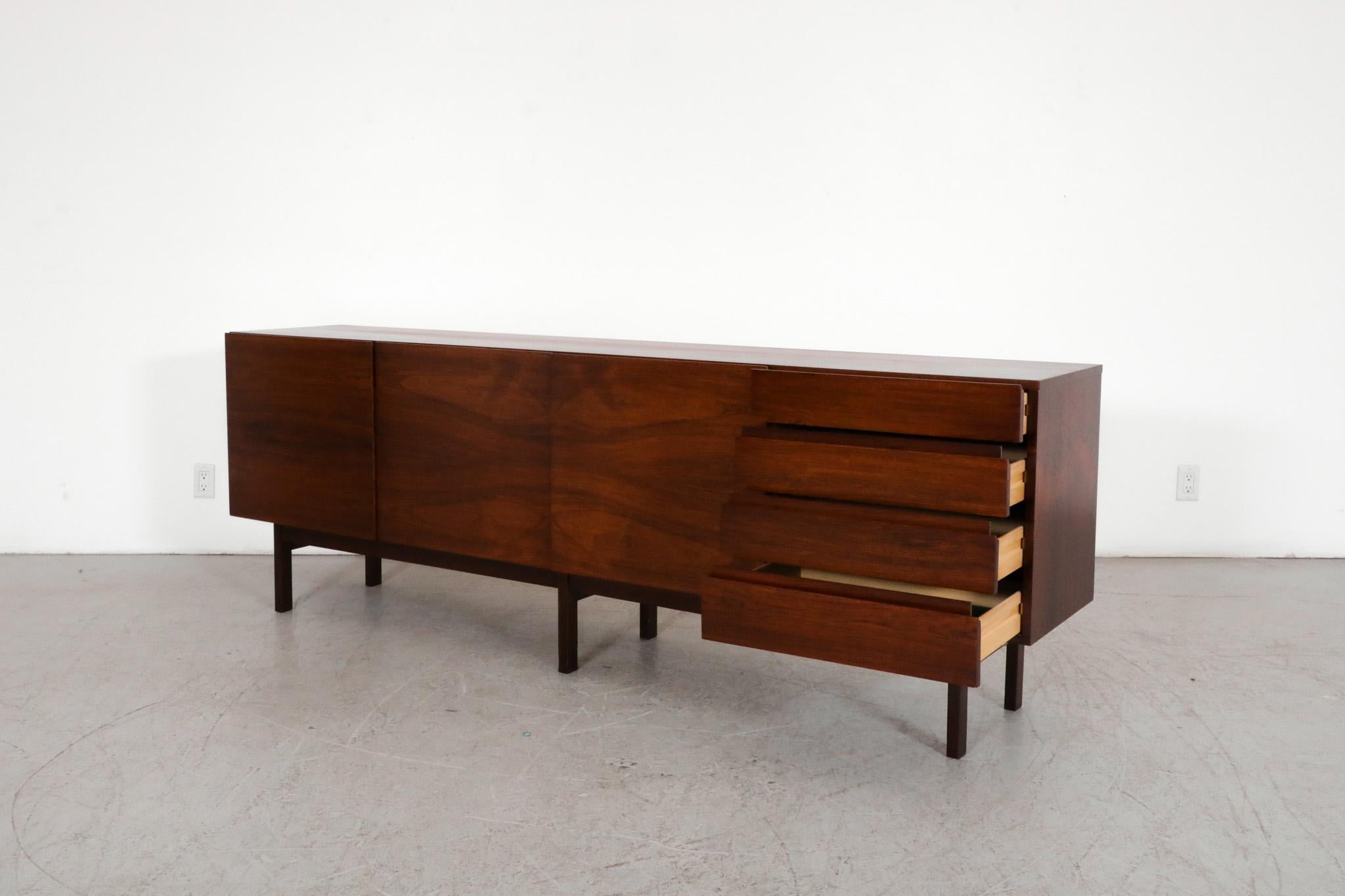 Mid-Century Ib Kofod-Larsen Style Rosewood Credenza In Good Condition For Sale In Los Angeles, CA
