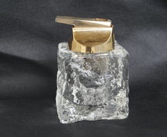 Mid Century Ice cube Table Lighter Antonio Imperatore Murano Glass Style 1970's