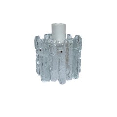 Mid-Century Ice Glass Ceiling Lamp from Kalmar, 1960s