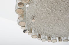Midcentury Ice Glass Chandelier by Kaiser Leuchten