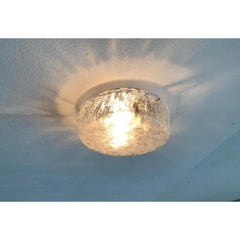 Einbau-Deckenleuchte aus Eisglas aus der Mitte des Jahrhunderts, 1960er Jahre