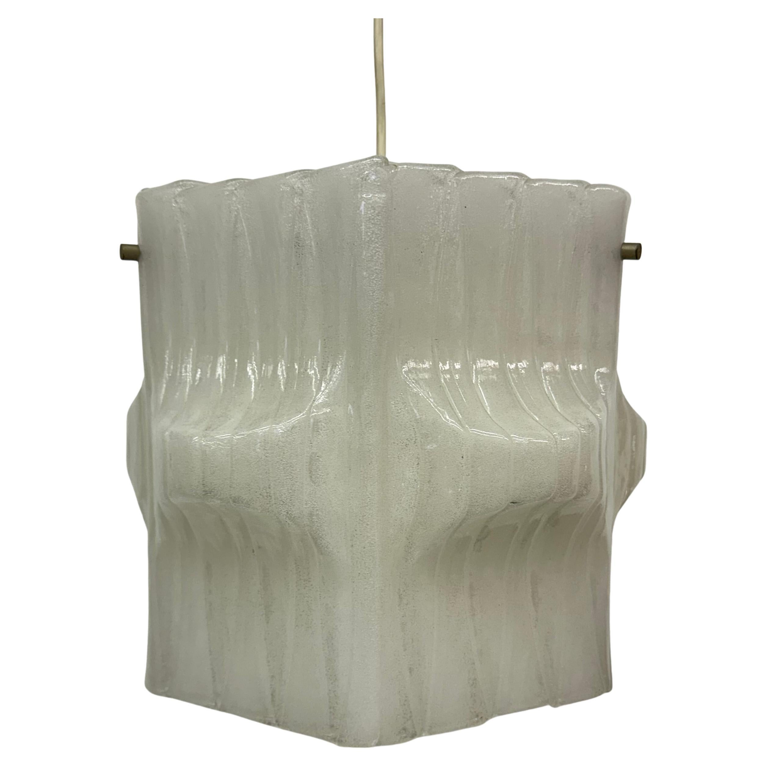 Mid-Century ice lucite pendant lamp , 1970s