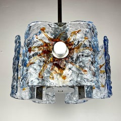 Lampadario in vetro di Murano di metà secolo di Mazzega Murano, Italia, anni '70
