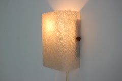Mid-Century-Eisglas-Plastik-Design-Lampe, Tschechoslowakei / 1960er Jahre