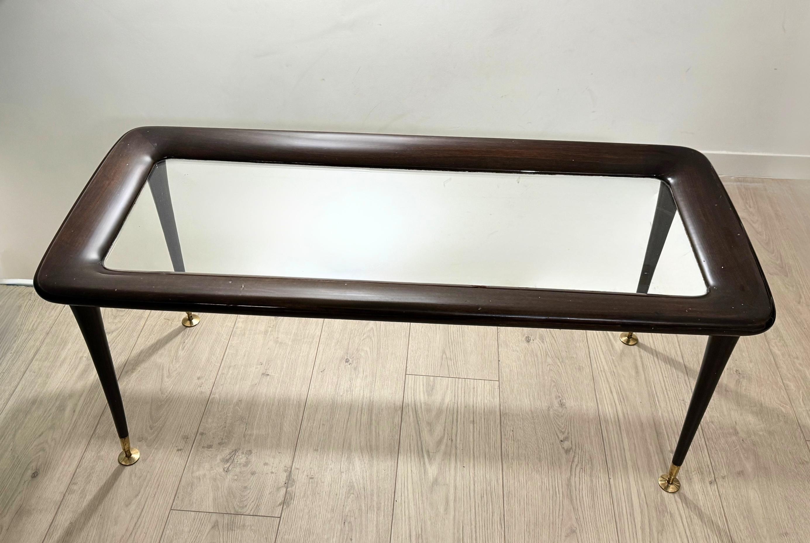Laqué Table basse du milieu du siècle Ico Parisi pour De Beggis Design italien vers 1950s en vente