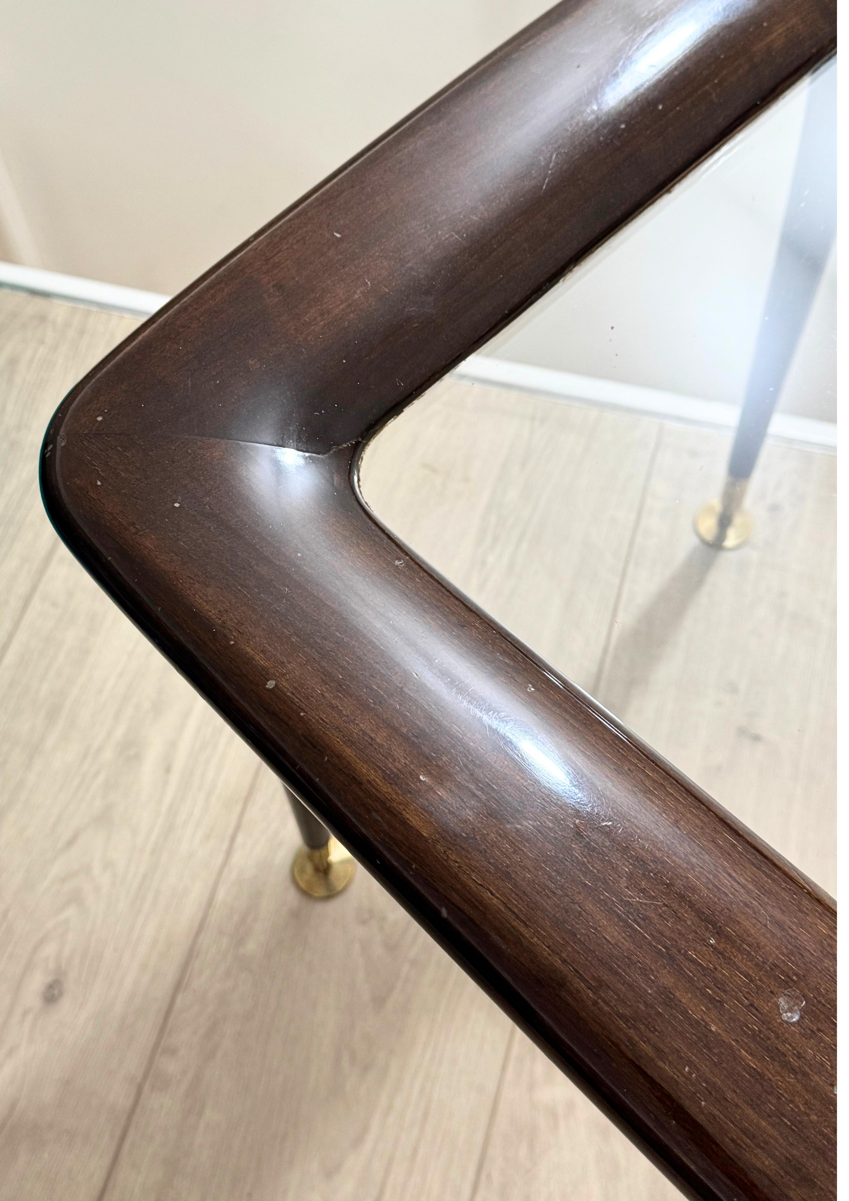 Laiton Table basse du milieu du siècle Ico Parisi pour De Beggis Design italien vers 1950s en vente
