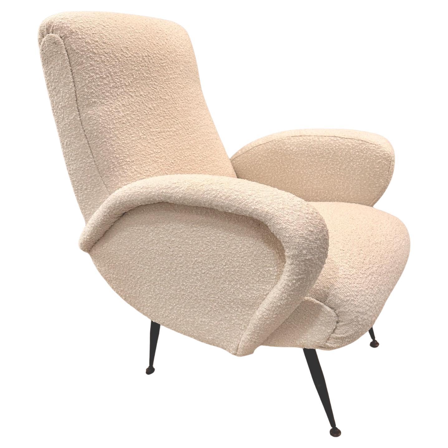 Mid-Century Modern Mid-Century Ico Parisi  Pale White Armchairs.Italy 1960 For Sale